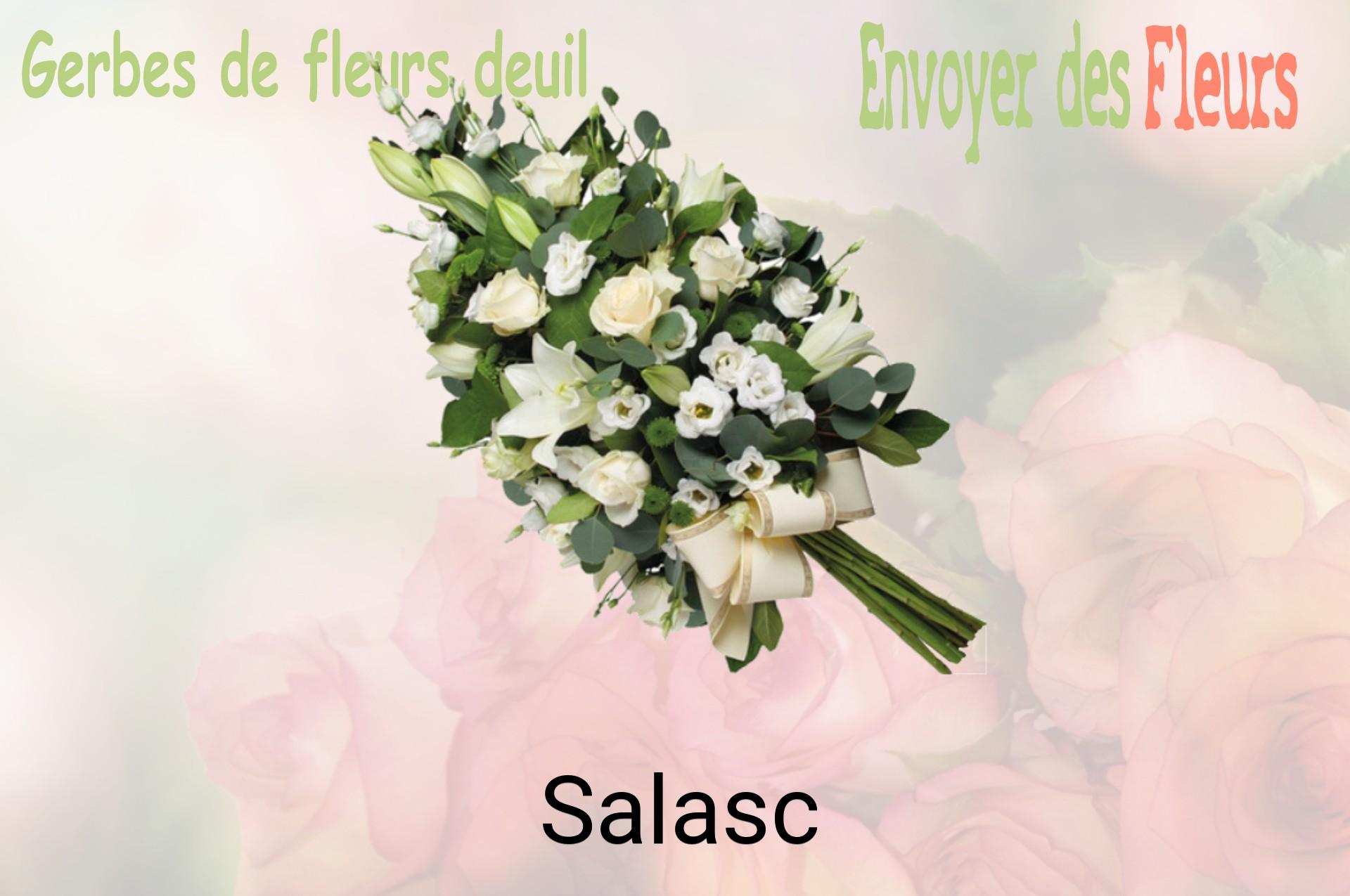 Gerbe de fleurs de deuil livrée à Salasc
